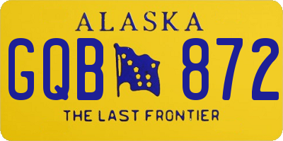 AK license plate GQB872
