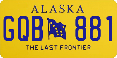 AK license plate GQB881