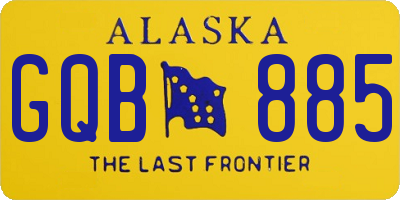 AK license plate GQB885