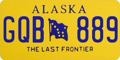 AK license plate GQB889