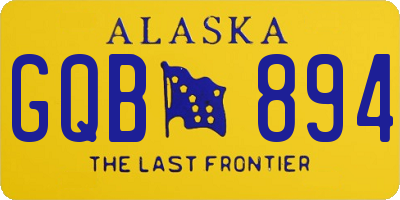 AK license plate GQB894