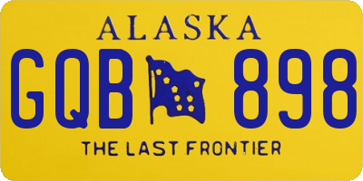 AK license plate GQB898