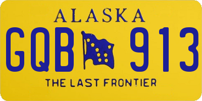 AK license plate GQB913