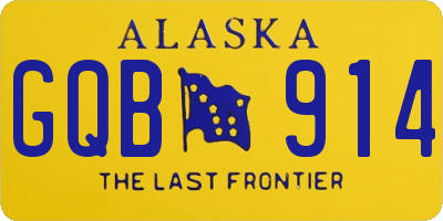 AK license plate GQB914