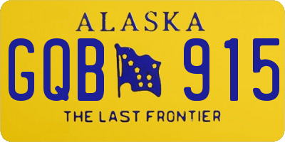 AK license plate GQB915