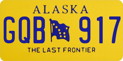 AK license plate GQB917