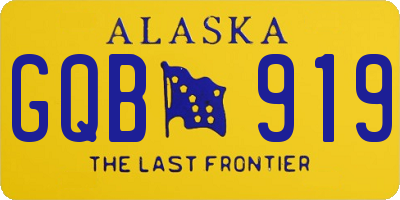 AK license plate GQB919