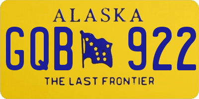 AK license plate GQB922