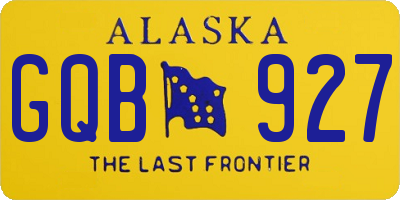 AK license plate GQB927