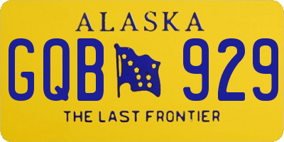 AK license plate GQB929
