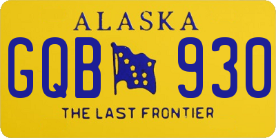 AK license plate GQB930