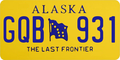 AK license plate GQB931