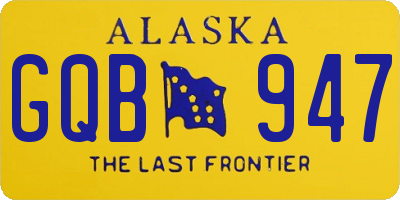 AK license plate GQB947