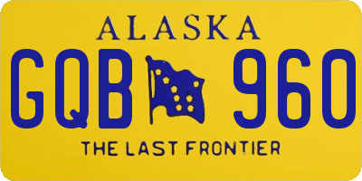 AK license plate GQB960