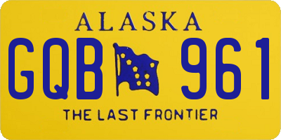 AK license plate GQB961