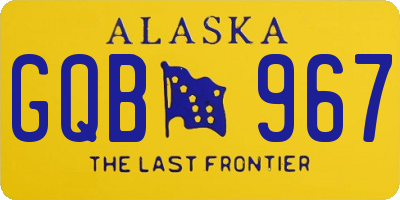 AK license plate GQB967