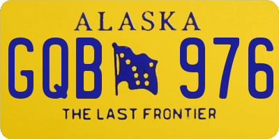 AK license plate GQB976