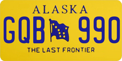 AK license plate GQB990