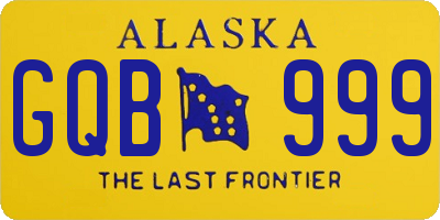 AK license plate GQB999