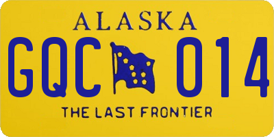 AK license plate GQC014