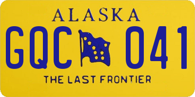 AK license plate GQC041