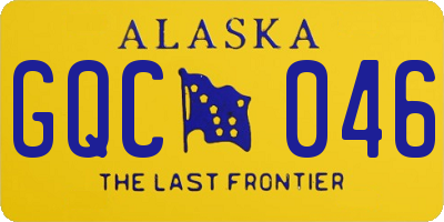 AK license plate GQC046