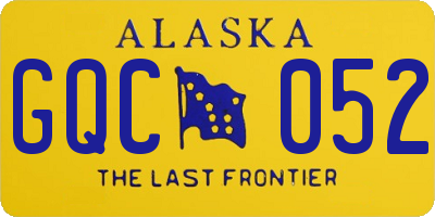 AK license plate GQC052