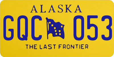 AK license plate GQC053