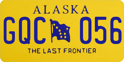 AK license plate GQC056