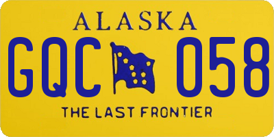 AK license plate GQC058