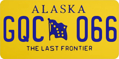 AK license plate GQC066