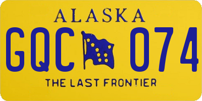 AK license plate GQC074