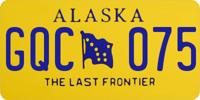 AK license plate GQC075