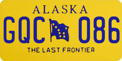 AK license plate GQC086