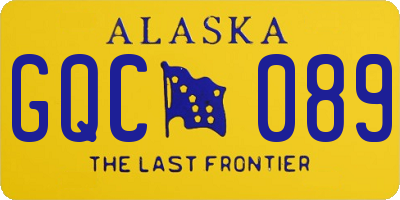 AK license plate GQC089