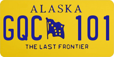 AK license plate GQC101