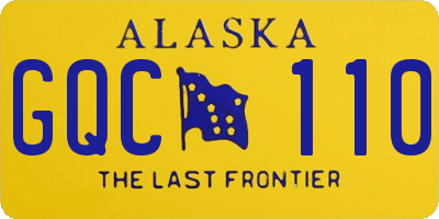 AK license plate GQC110