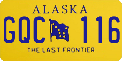 AK license plate GQC116