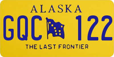 AK license plate GQC122