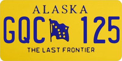 AK license plate GQC125