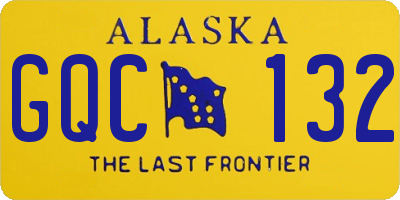 AK license plate GQC132
