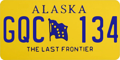 AK license plate GQC134