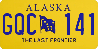 AK license plate GQC141