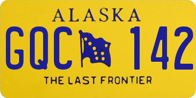 AK license plate GQC142