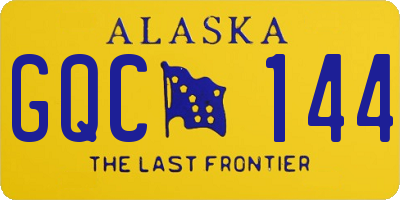 AK license plate GQC144