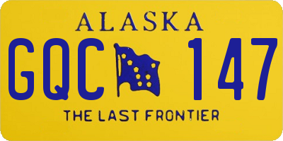 AK license plate GQC147