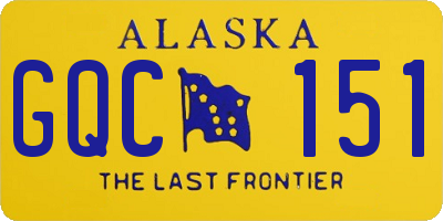 AK license plate GQC151