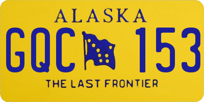 AK license plate GQC153
