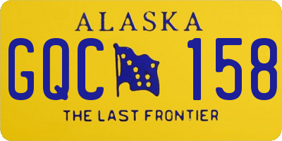 AK license plate GQC158