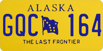 AK license plate GQC164